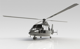 solidworks 三维模型 -- 海豚AS365 N3 直升机