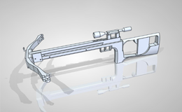 CAD设计的三维模型-弩弓